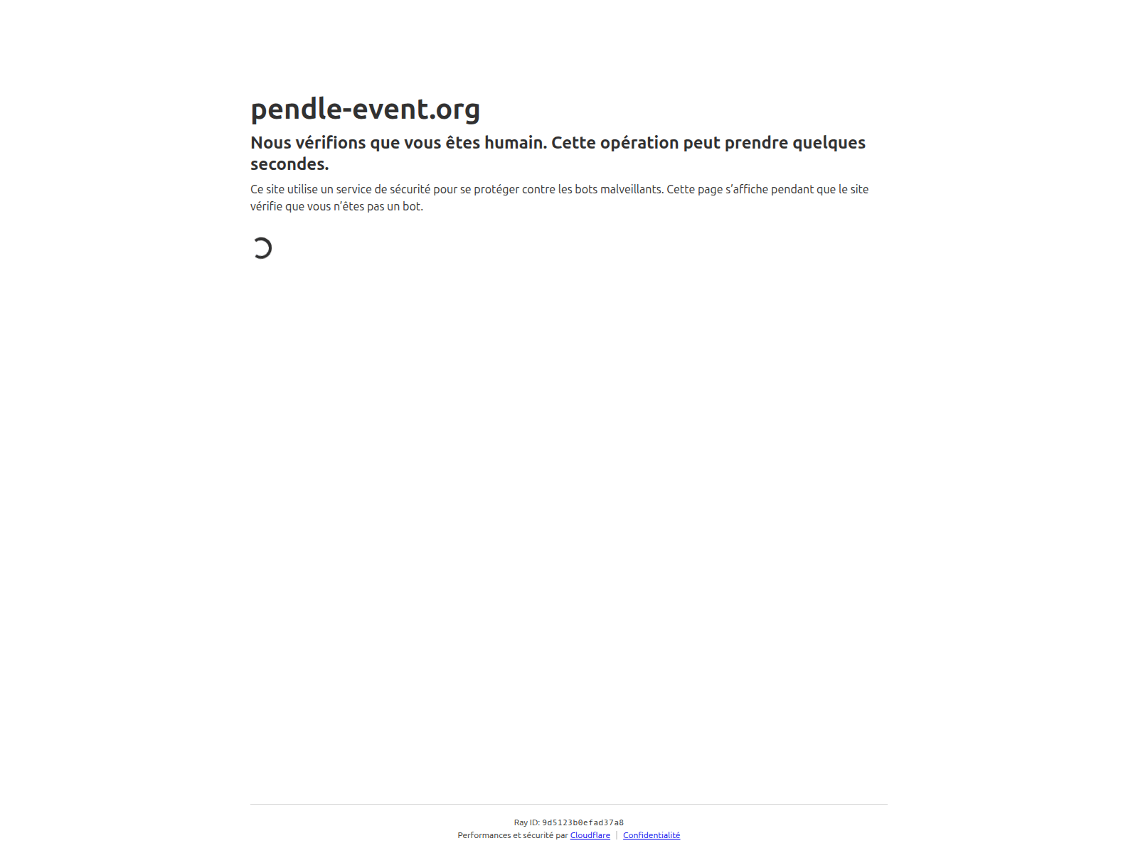 Screenshot of pendle-event.org