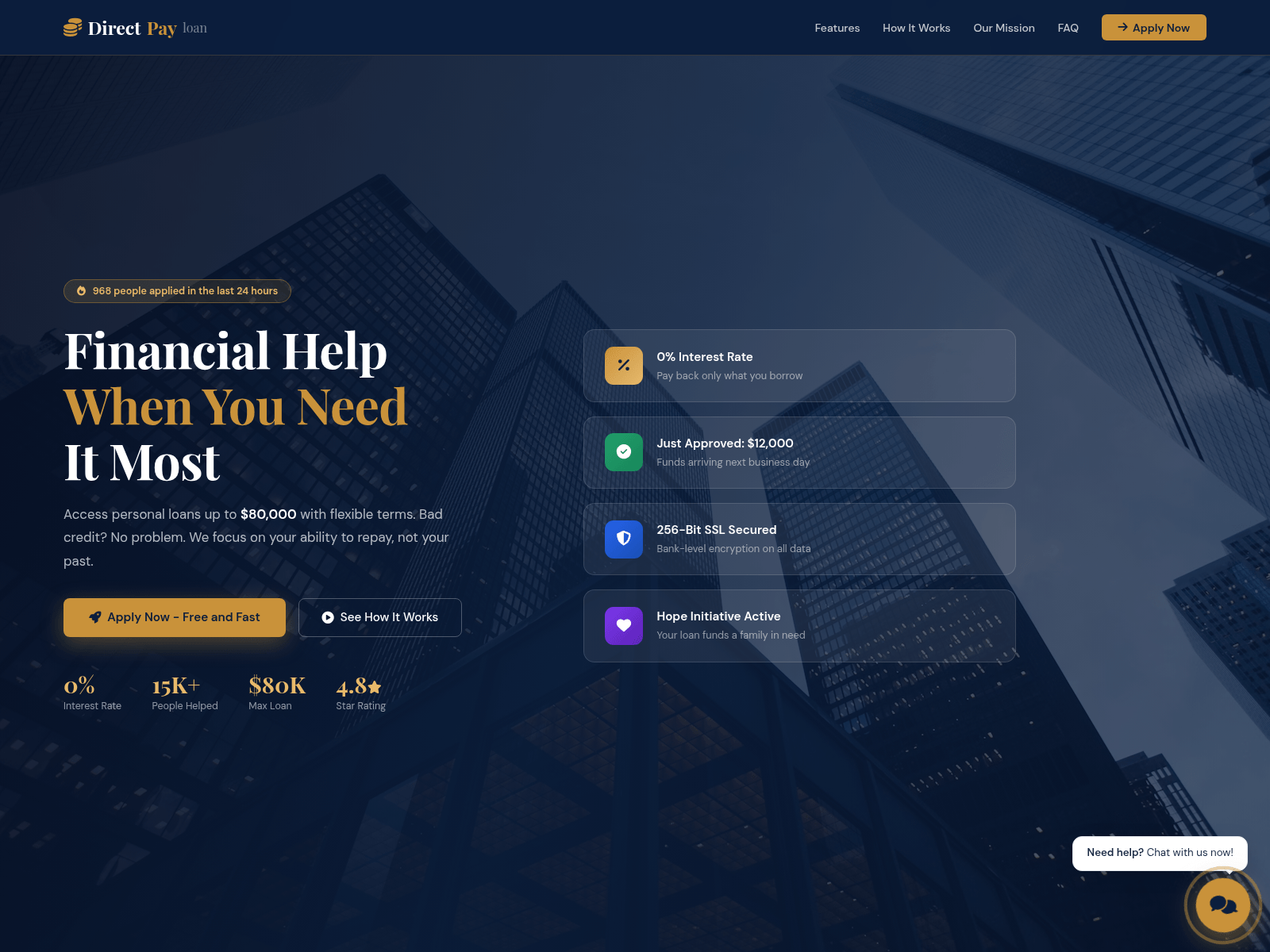 Screenshot of directpayloan.live