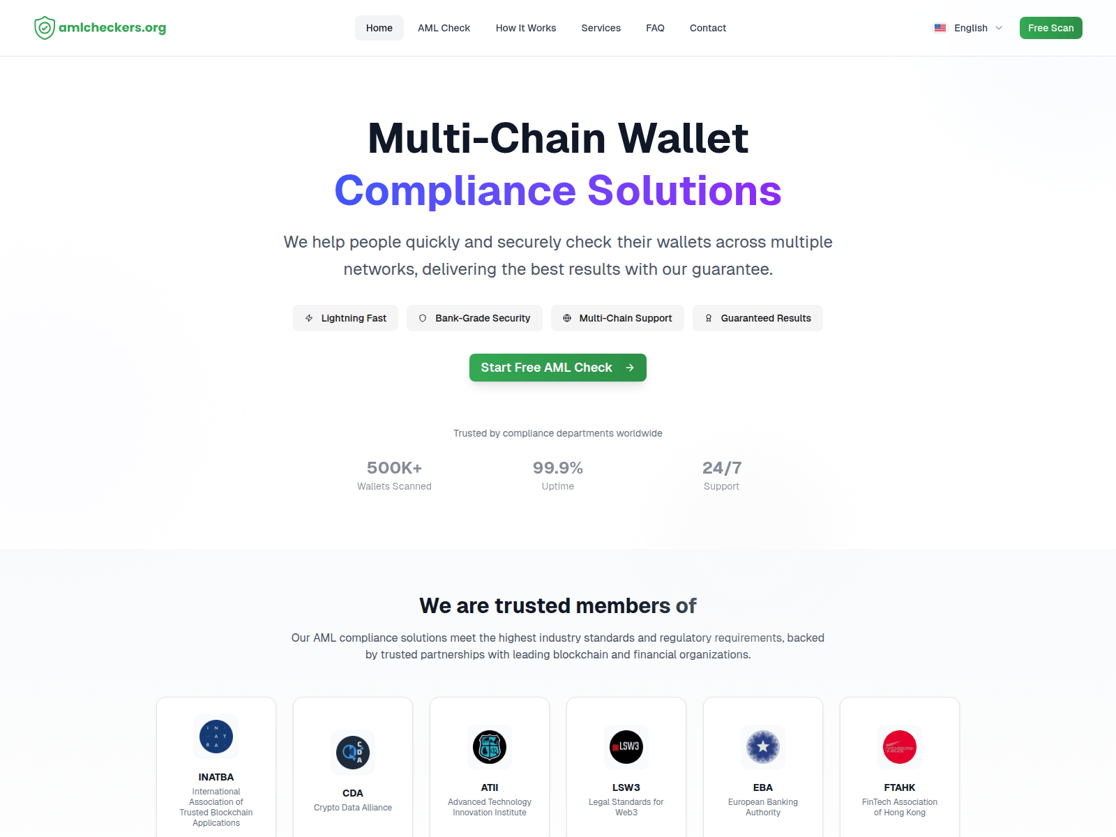 Screenshot of connect-amlcheckers.org