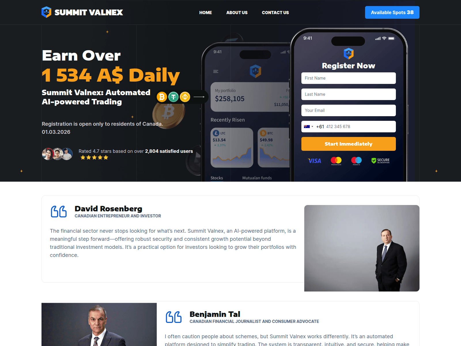 Screenshot of summitvalnex.com