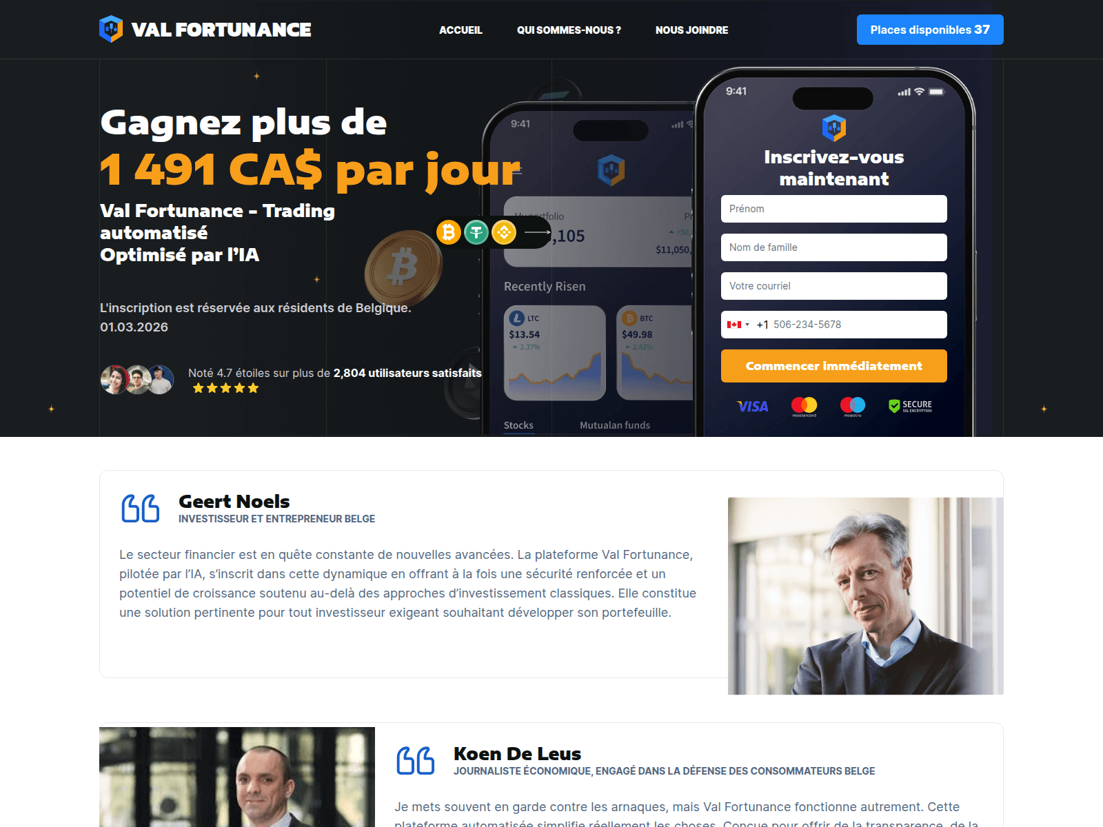 Screenshot of val-fortunance.com