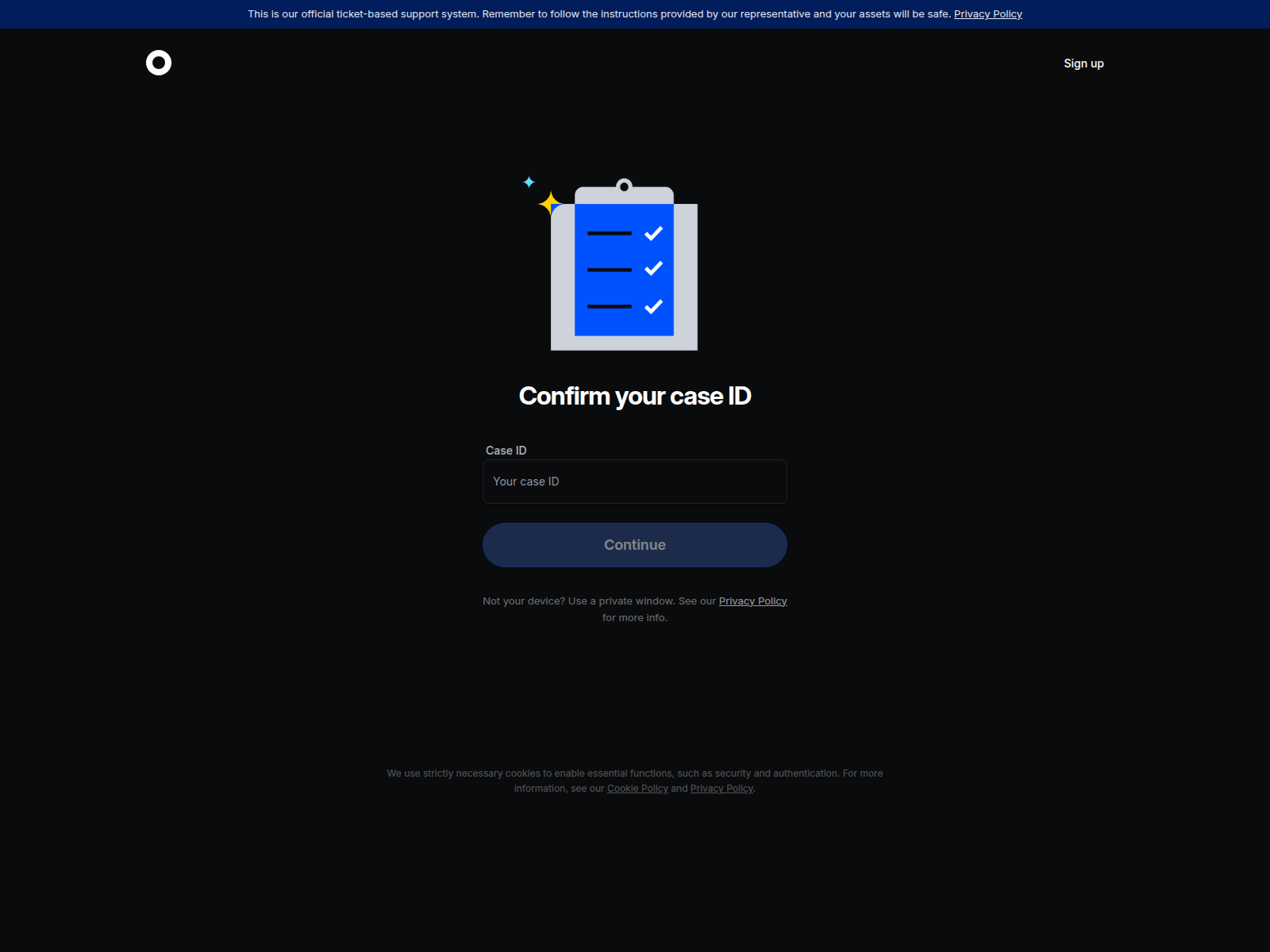Screenshot of 401564coinbase.com