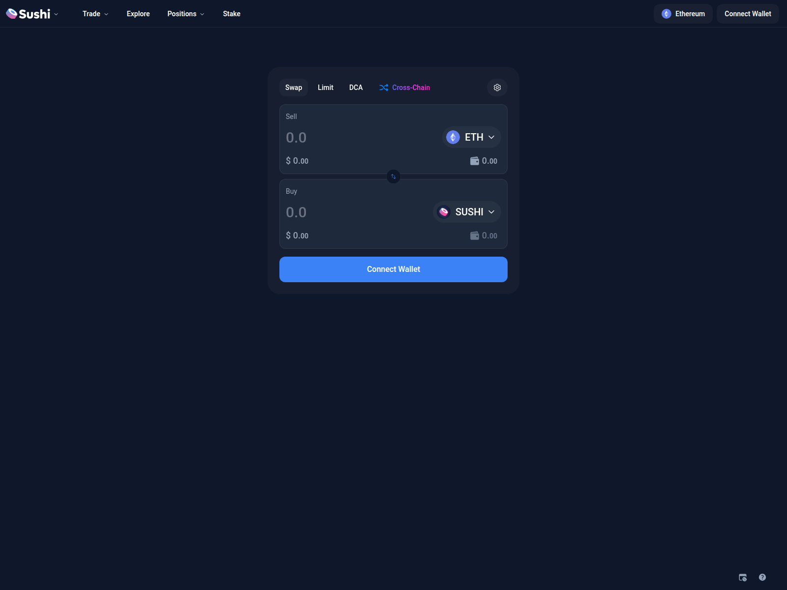 Screenshot of sushi.swapping.ink