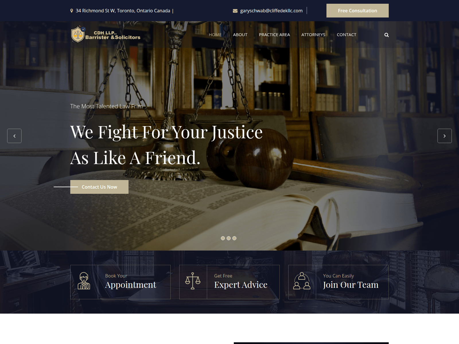 Screenshot of cliffedekllc.com