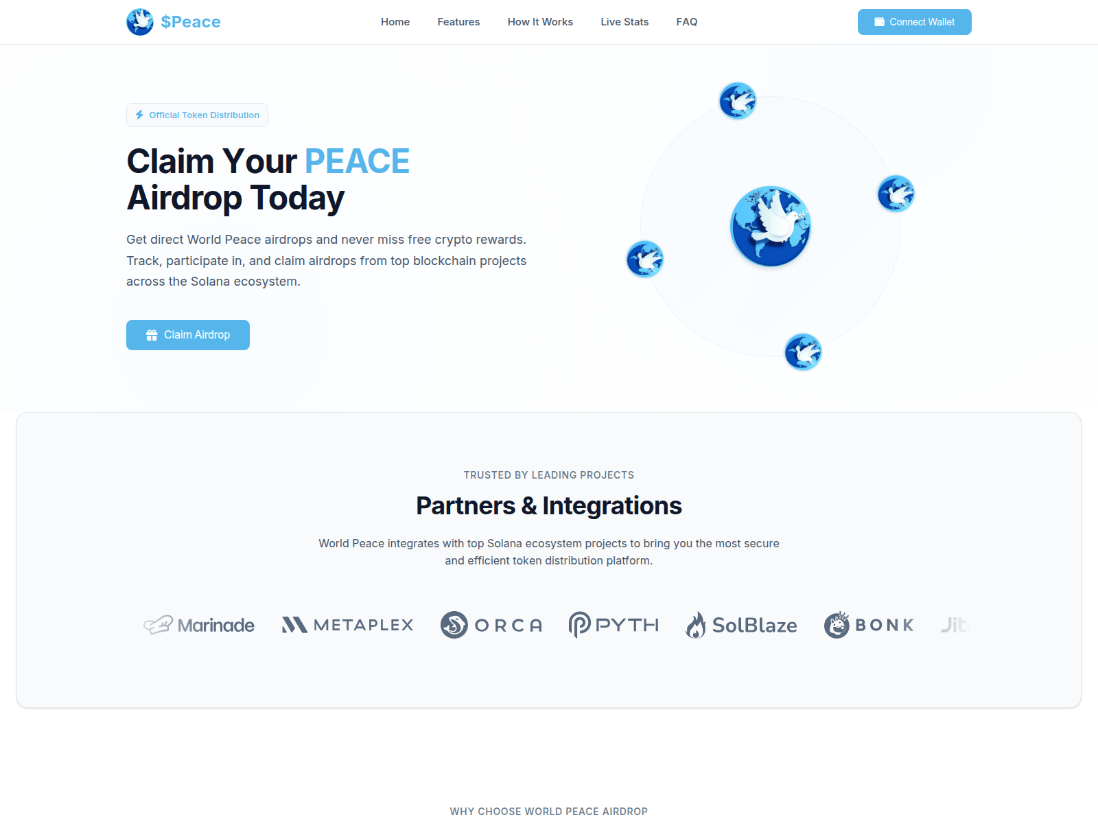 Screenshot of peace.solcoin.co