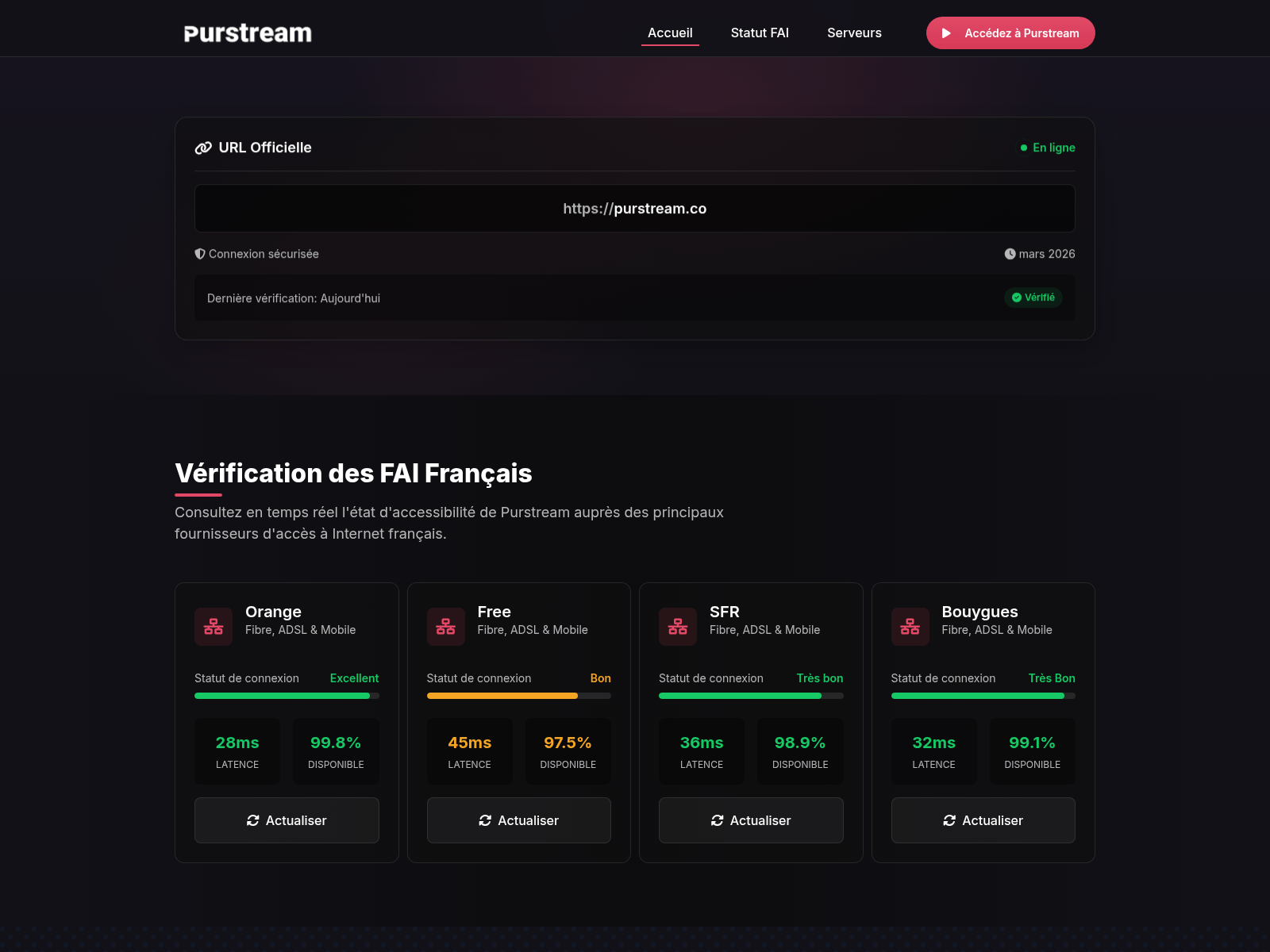 Screenshot of purstream.io