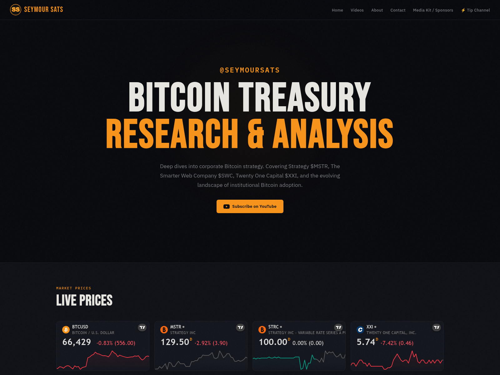 Screenshot of seymoursats.com