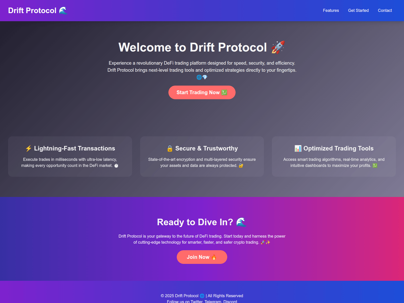 Screenshot of drift-protocol-com.pages.dev