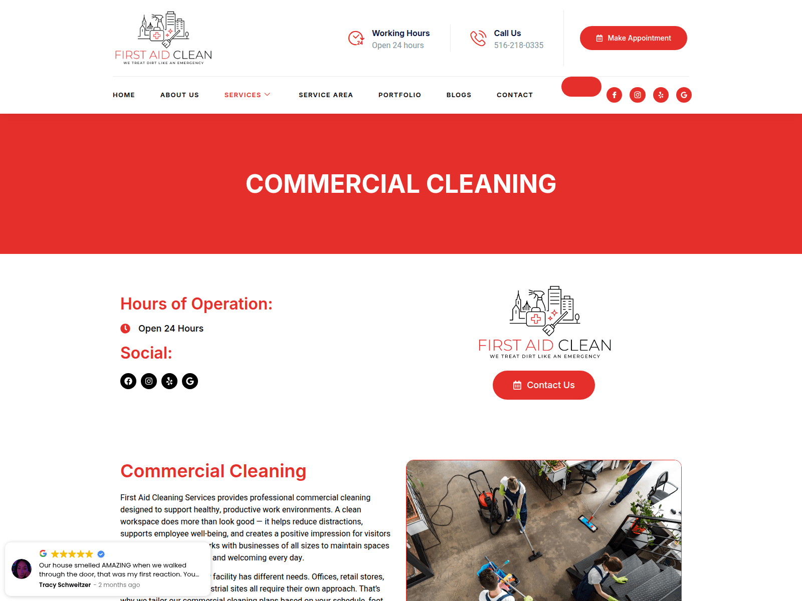 Screenshot of firstaidclean.com