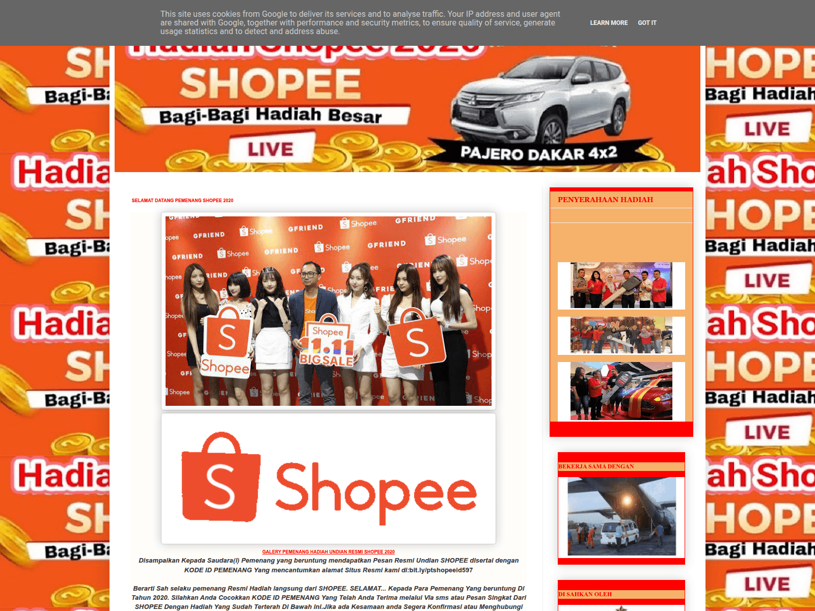 Screenshot of ptshopeeid597.blogspot.com
