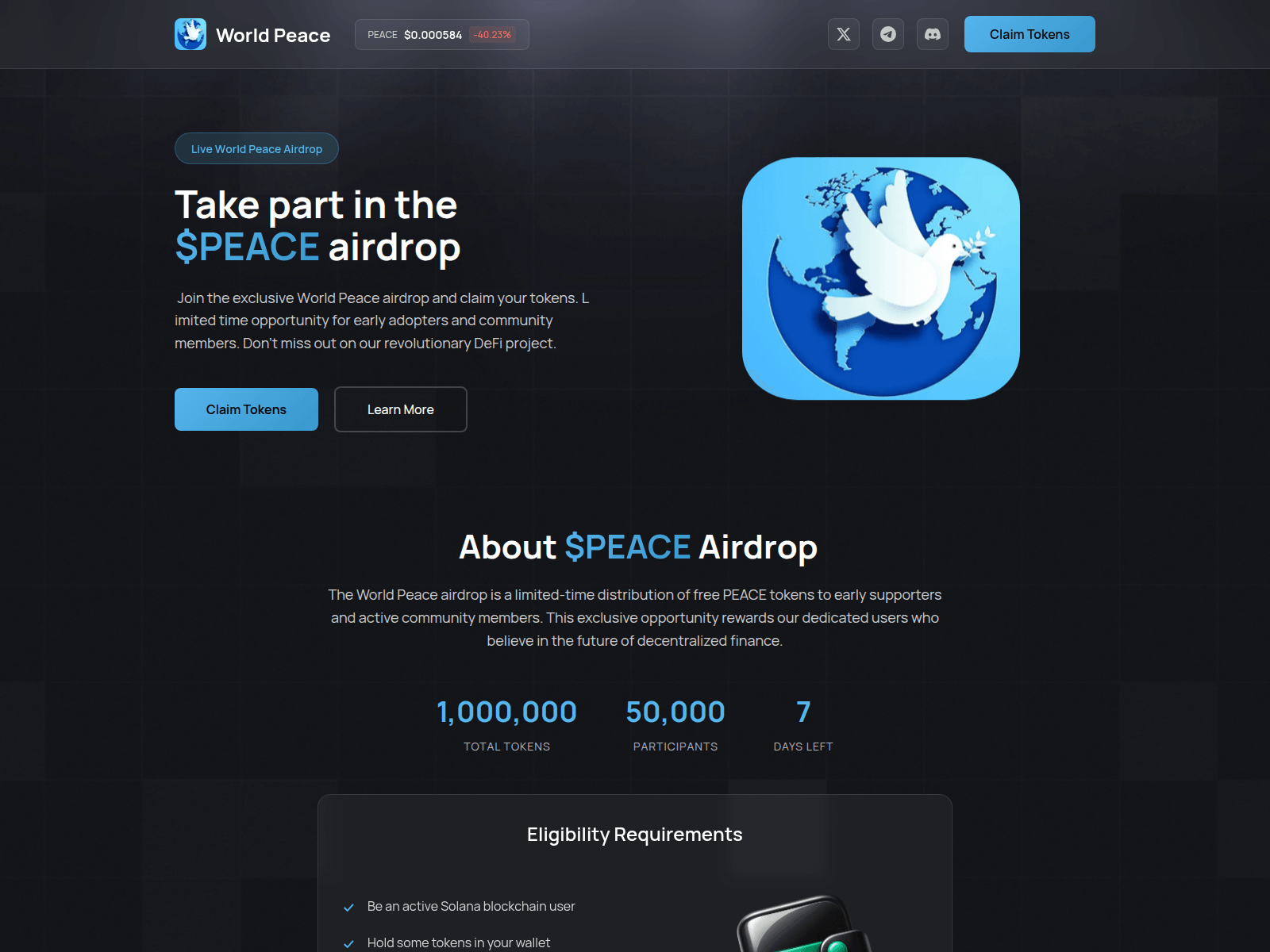 Screenshot of register-worldpeace.xyz