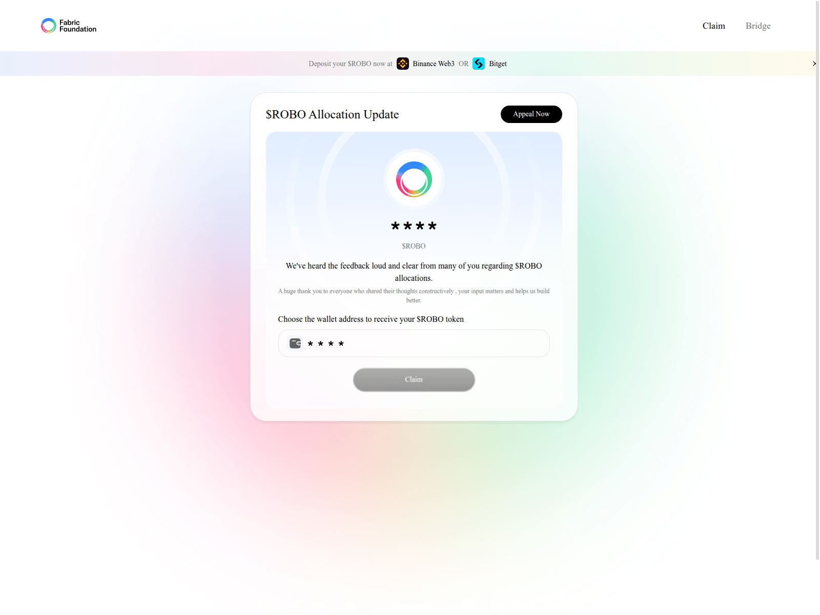 Screenshot of appeal-fabricfdn.com