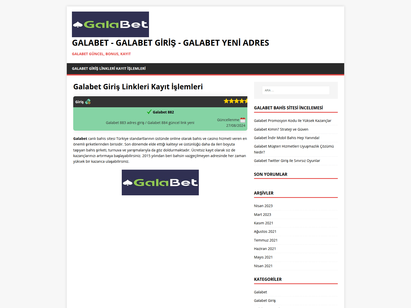 Screenshot of galabeton.com