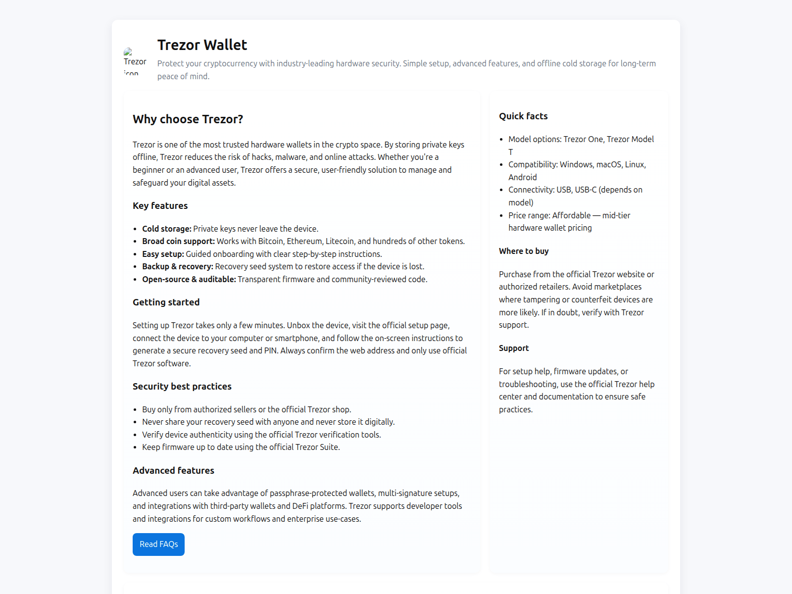 Screenshot of info-trezrwallet.vercel.app