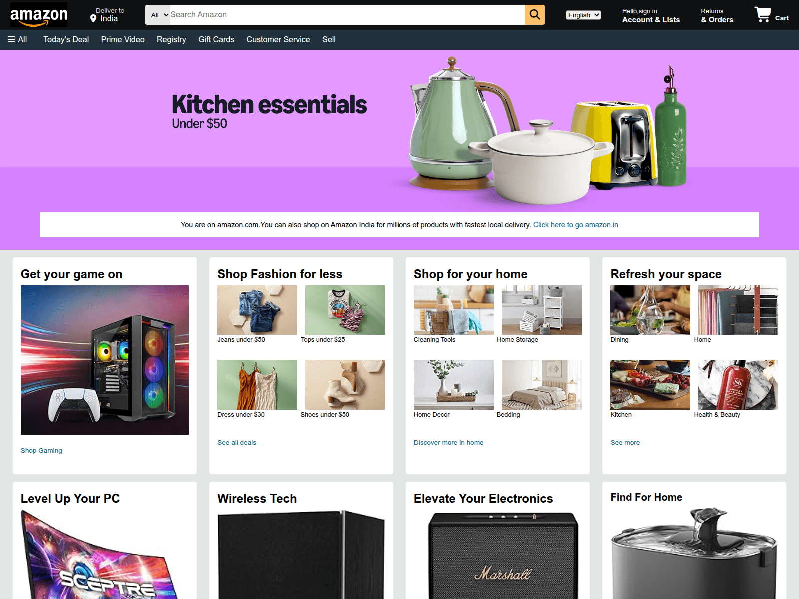Forensic screenshot of amazon-clone-lilac-iota.vercel.app