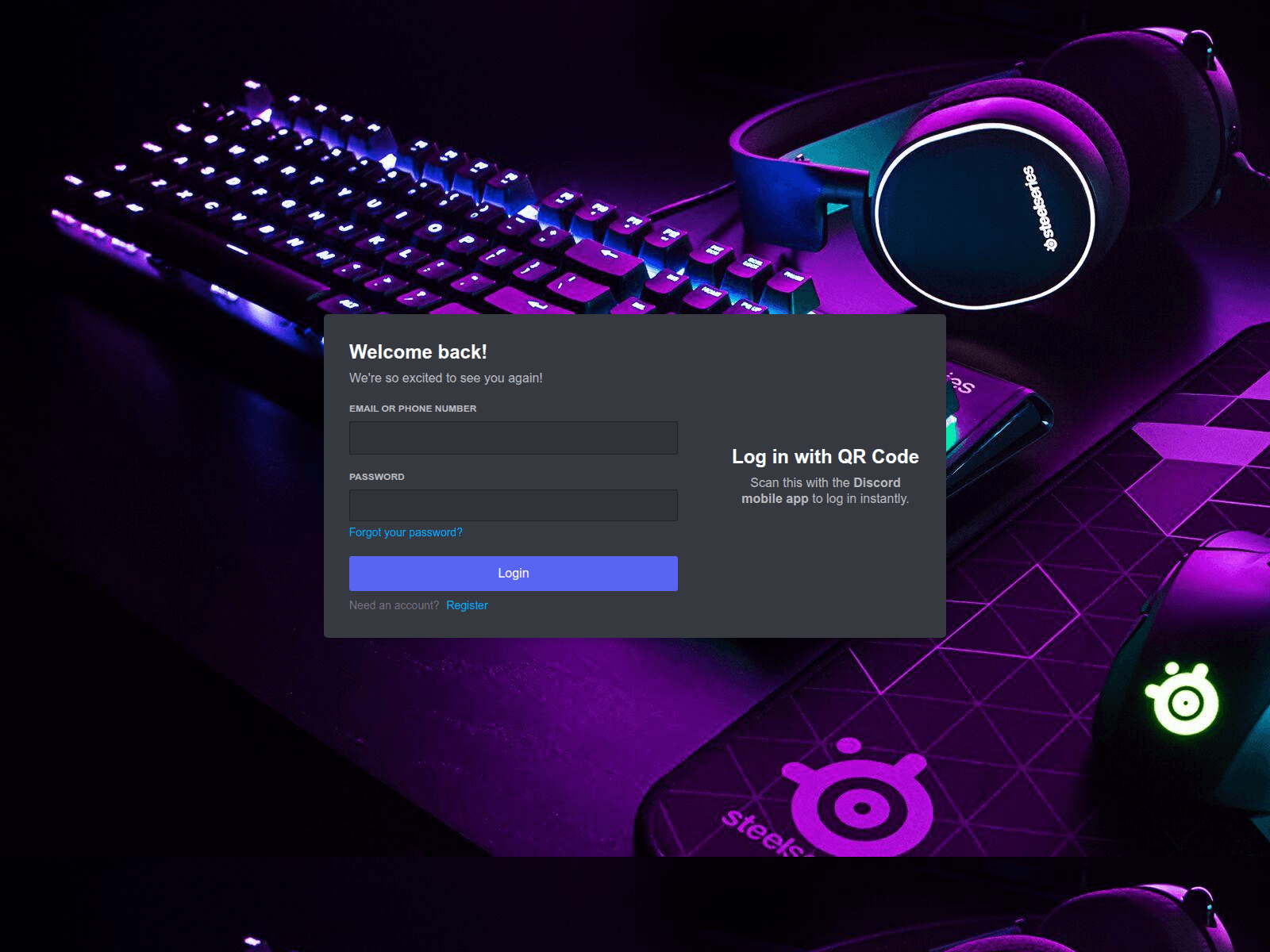 Screenshot of discord-login-page.vercel.app