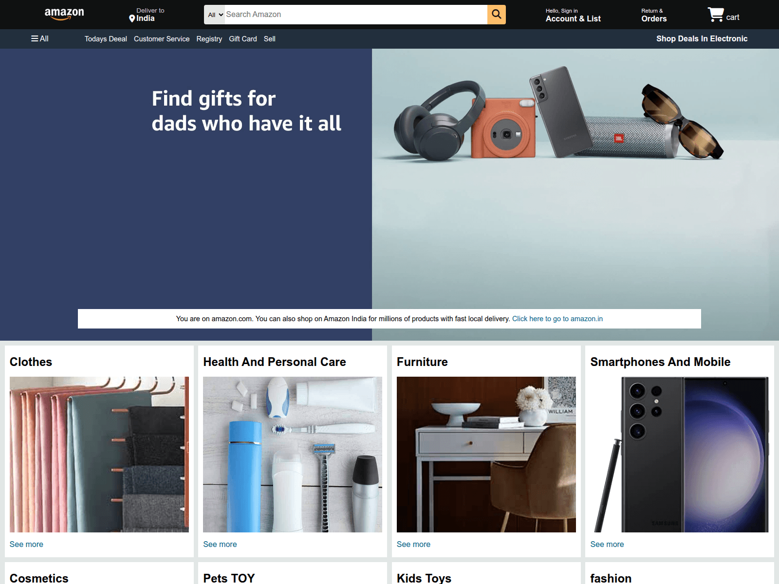 Screenshot of amazon-clone-mocha-three.vercel.app