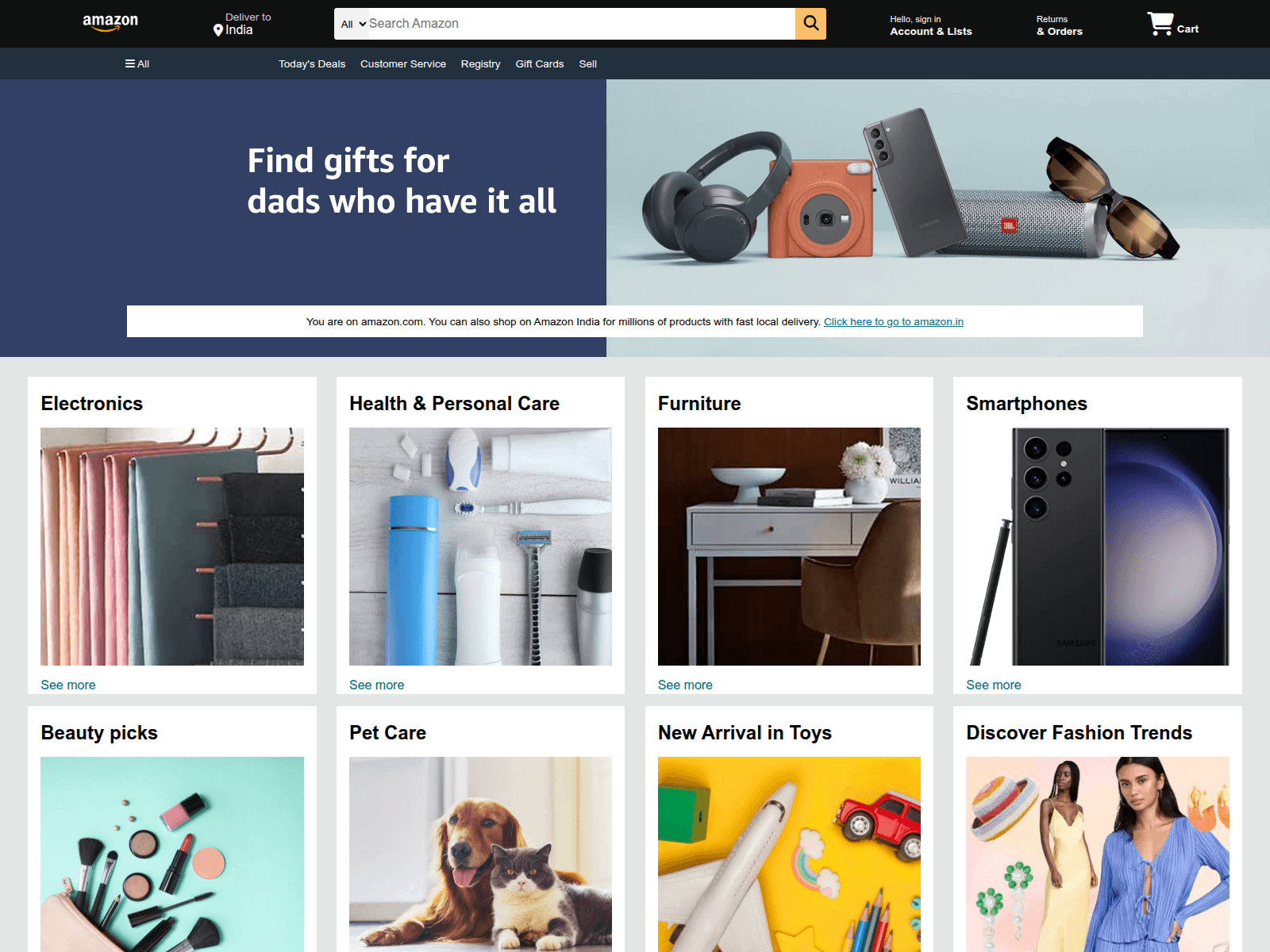 Forensic screenshot of amazon-clone-pink-five.vercel.app