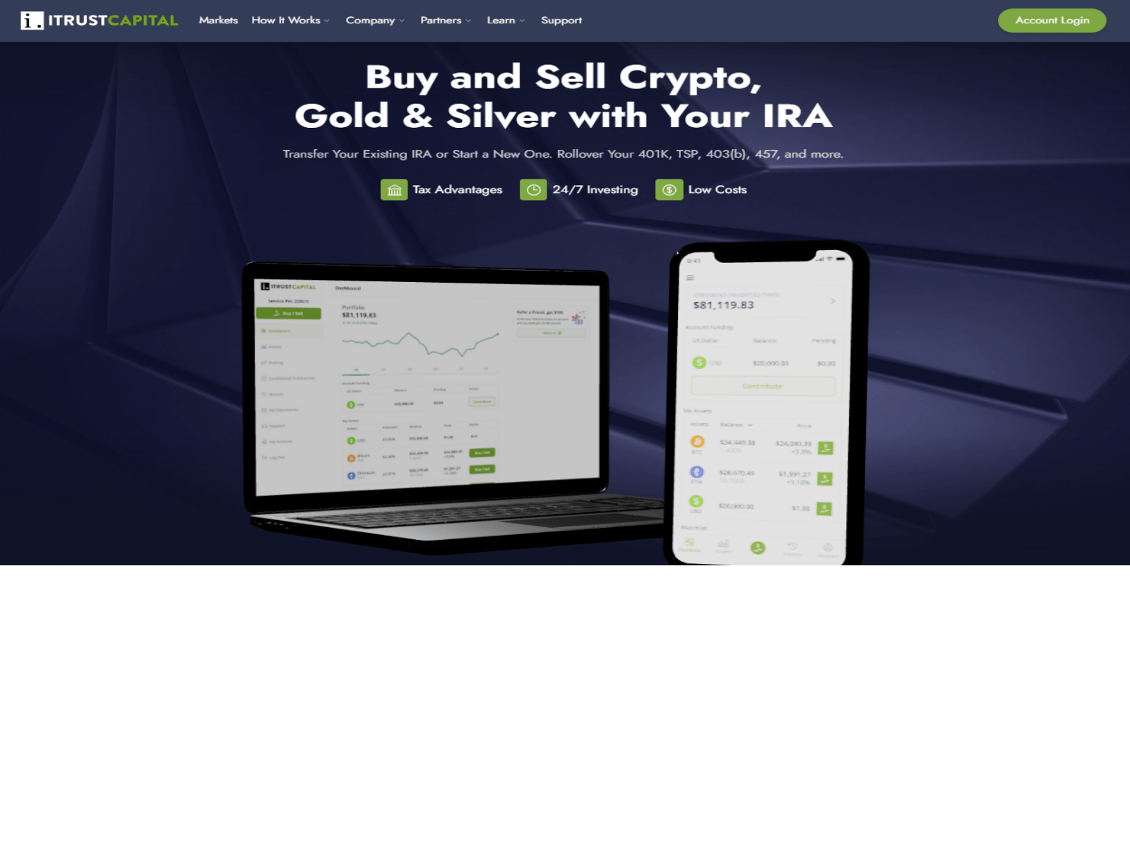 Screenshot of itrfustcapitallogin.webflow.io