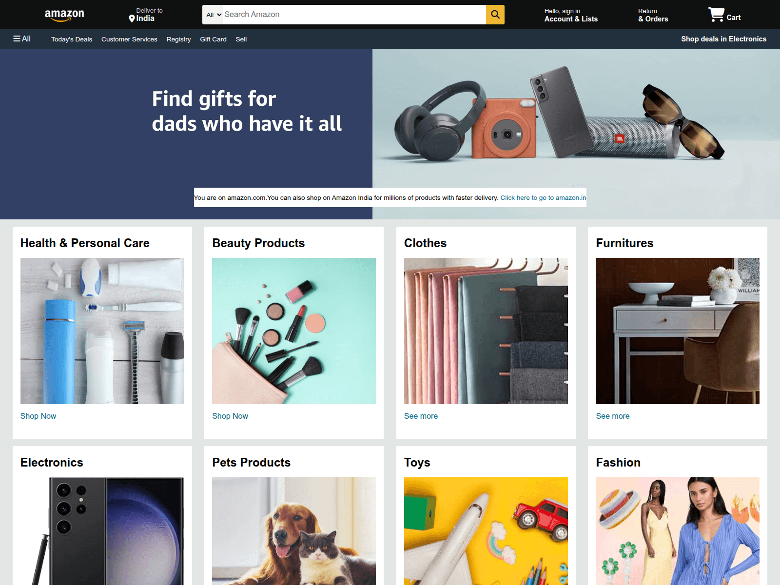 Screenshot of amazon-clone-red-seven.vercel.app