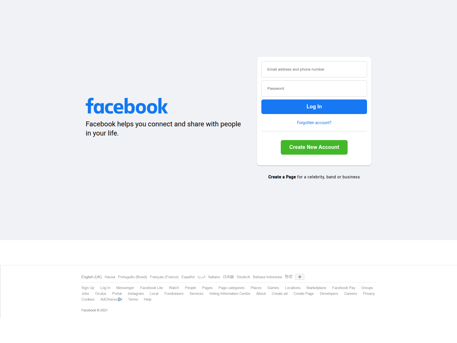 Screenshot of facebook-clone-snowy.vercel.app