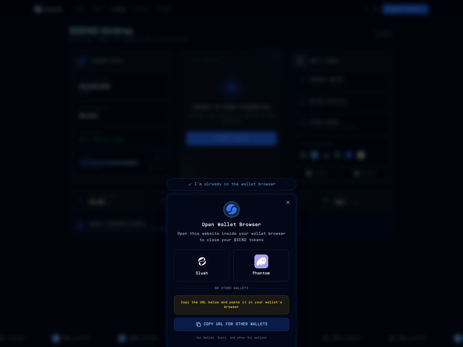 Screenshot of allocation-suilend.cfd