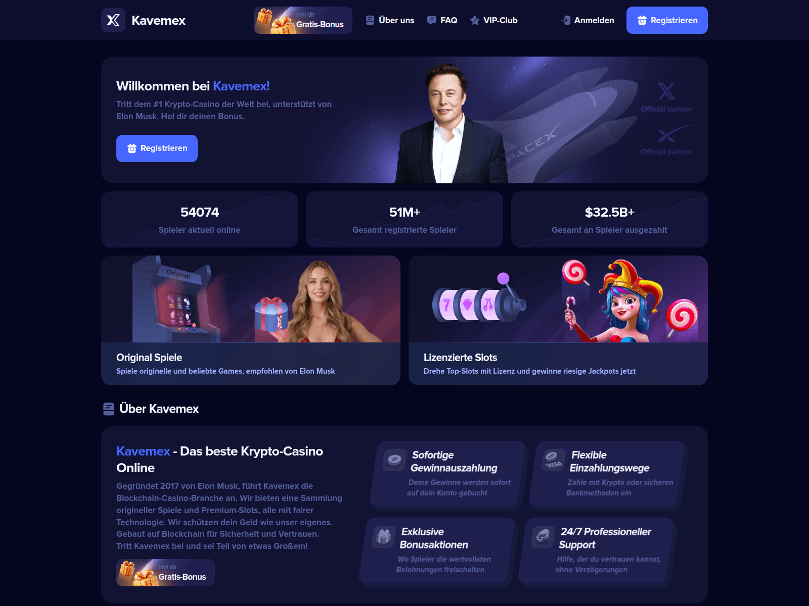 Screenshot of kavemex.com