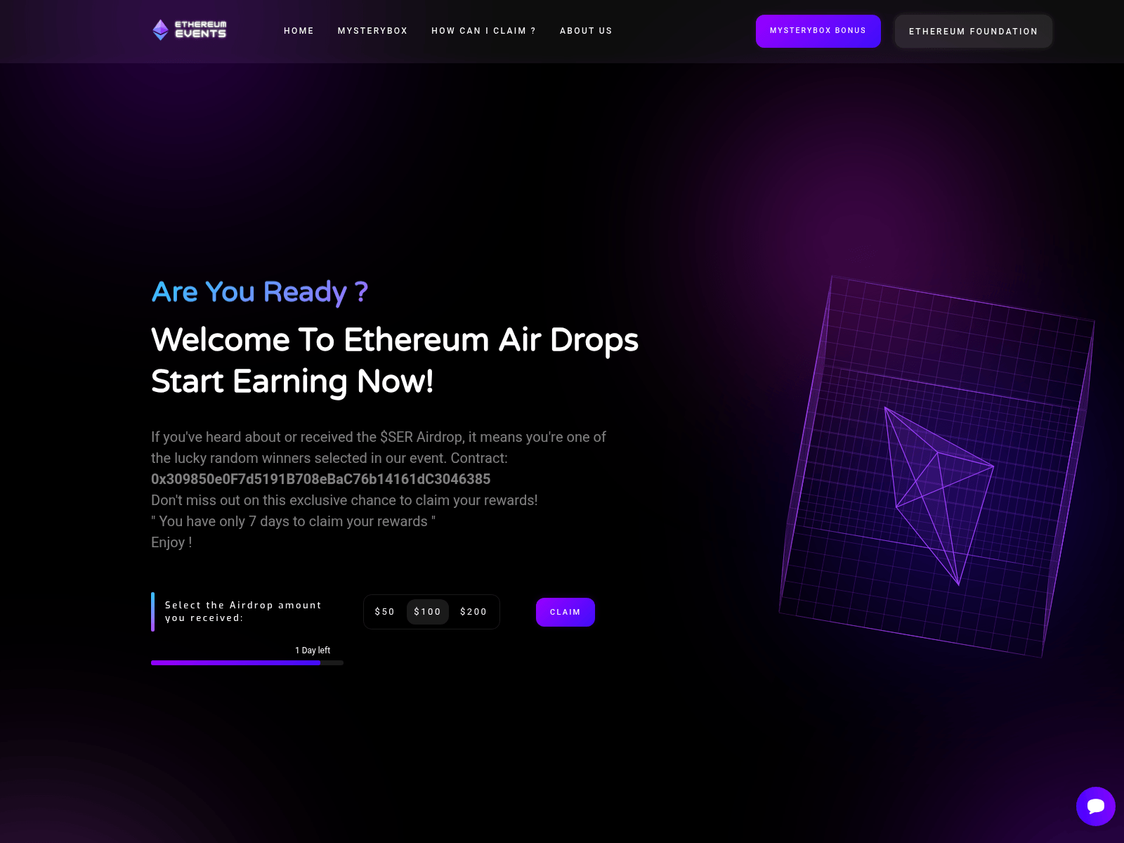 Screenshot of ethereumairdrop.com