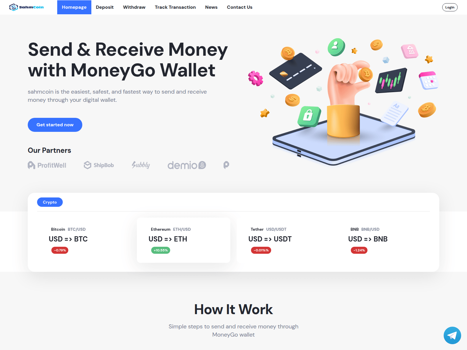 Screenshot of sahmcoin.com