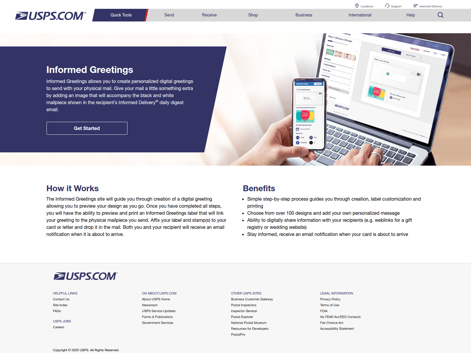 Screenshot of dev.informedgreetings.com