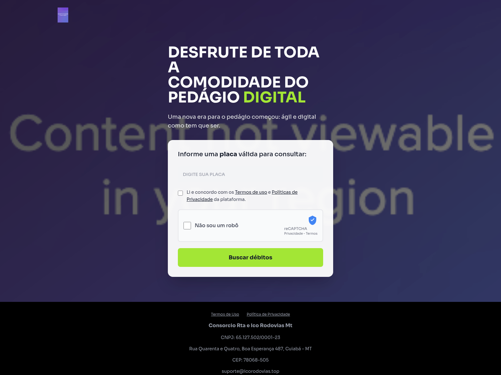 Screenshot of icorodovias.top