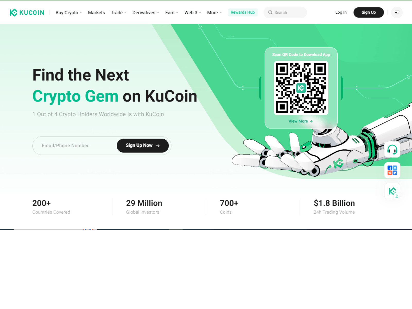 Screenshot of kucoinbh.webflow.io