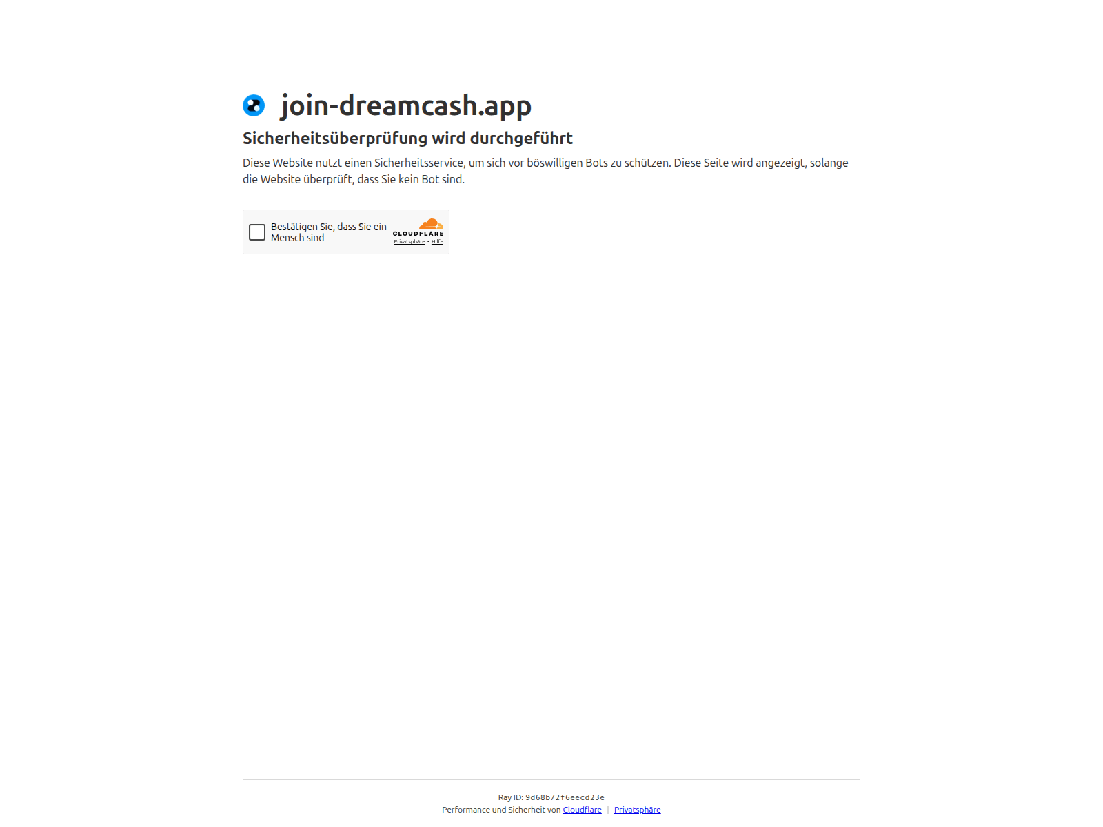Screenshot of join-dreamcash.app