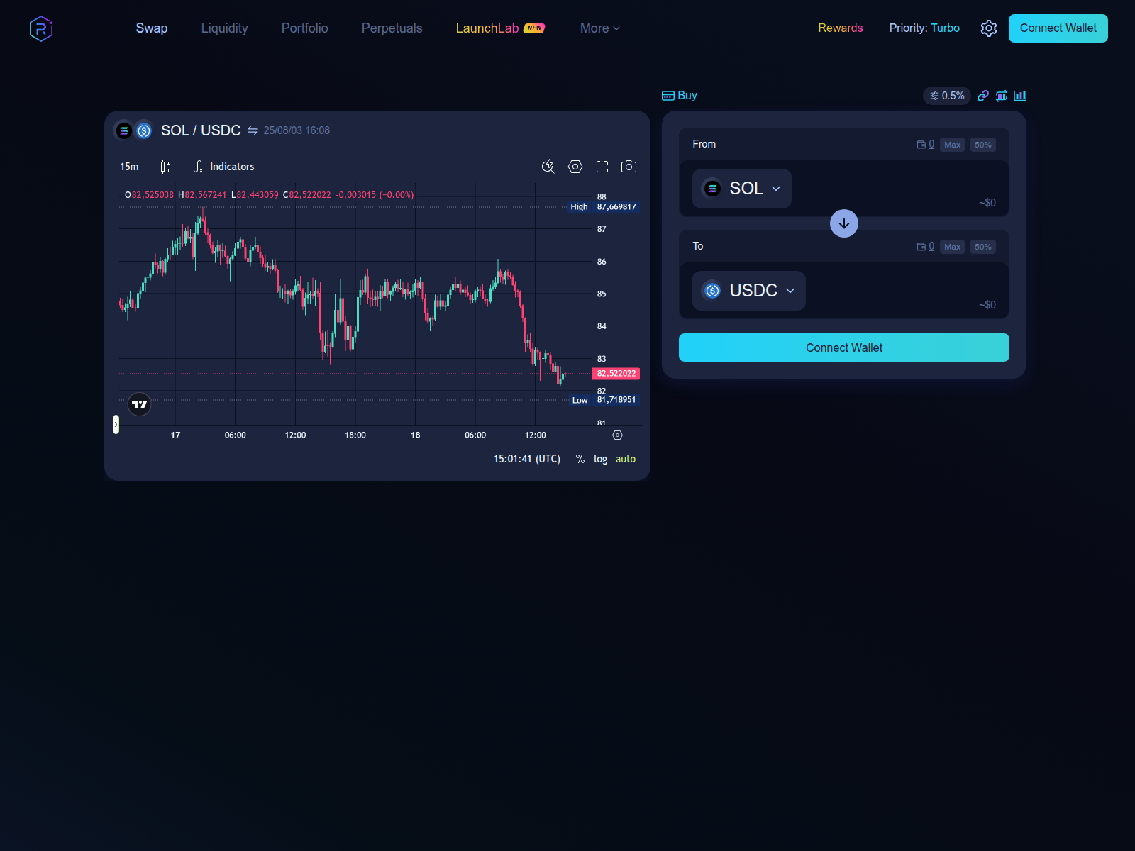 Screenshot of raydium.jlp.ag