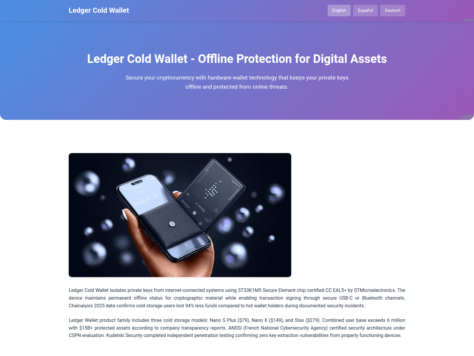Screenshot of use-ledger.com