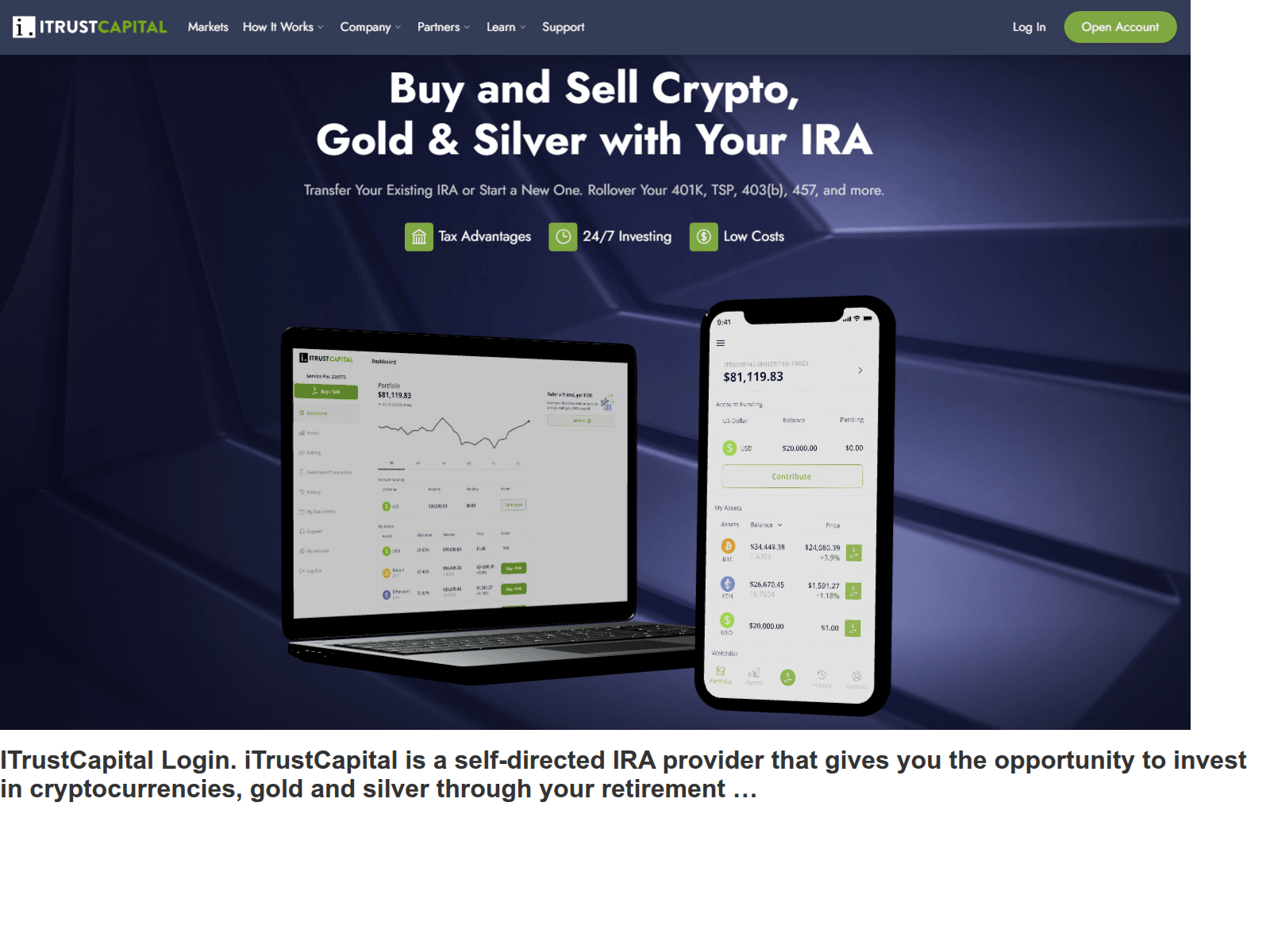 Screenshot of itrrustcaptllogin.webflow.io