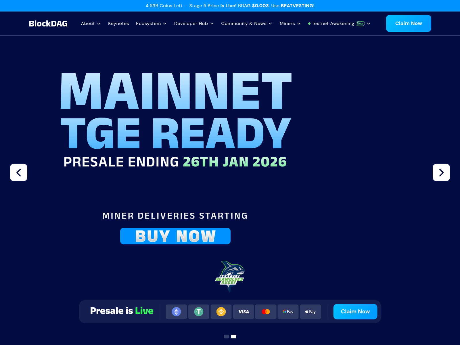Screenshot of claim.blockdagmainnets.live