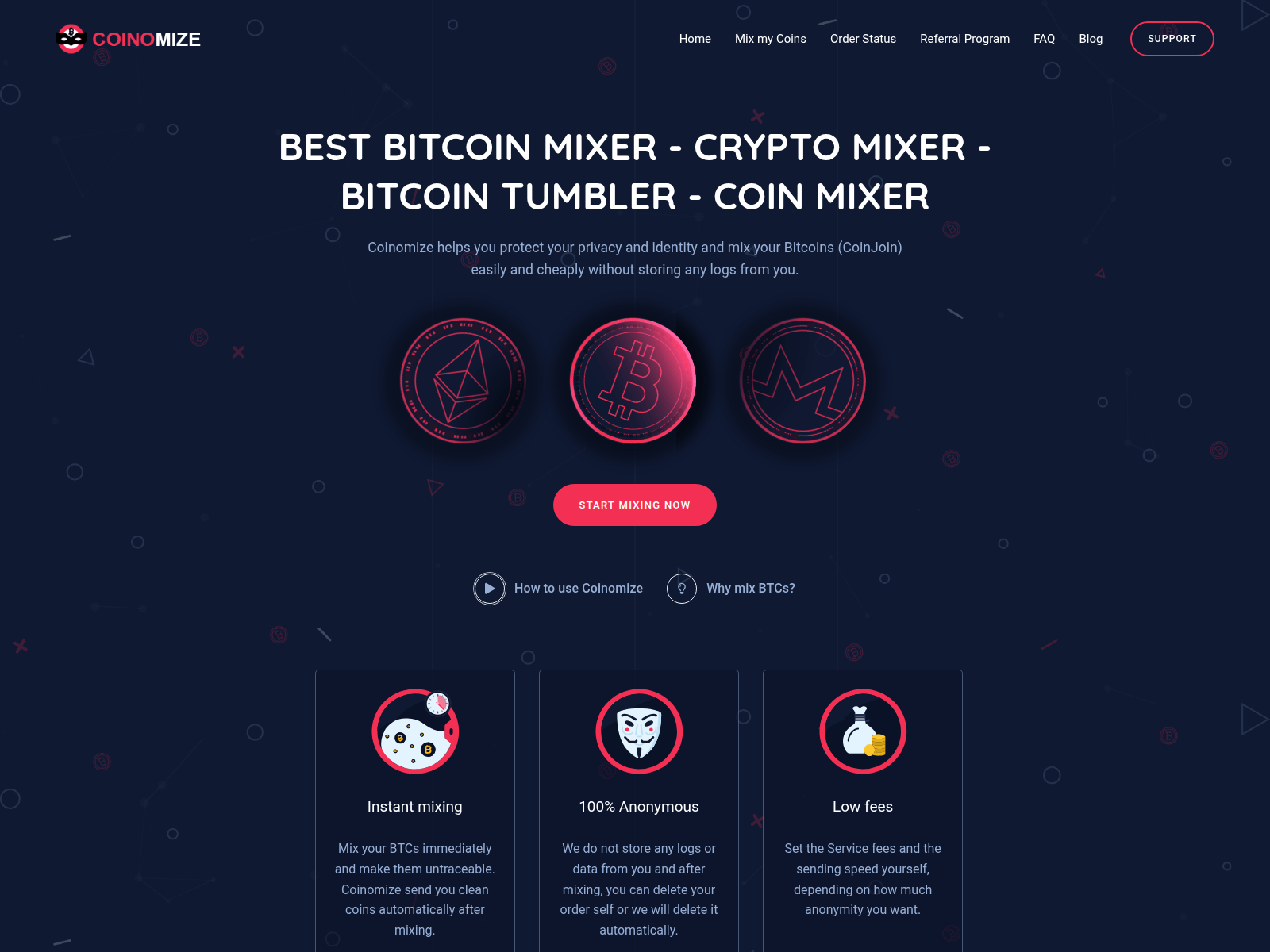 Screenshot of coinomize.pw