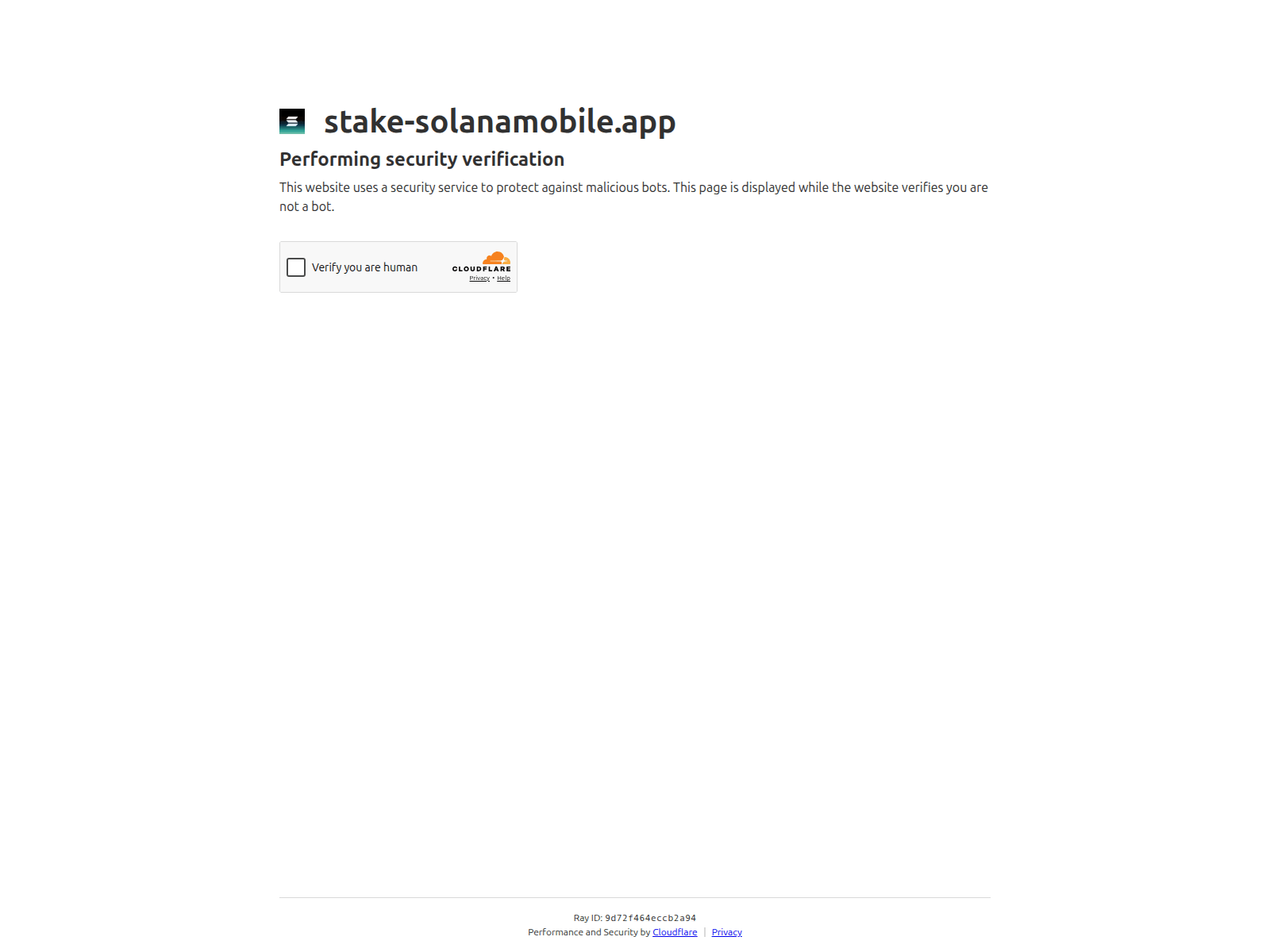 Screenshot of stake-solanamobile.app