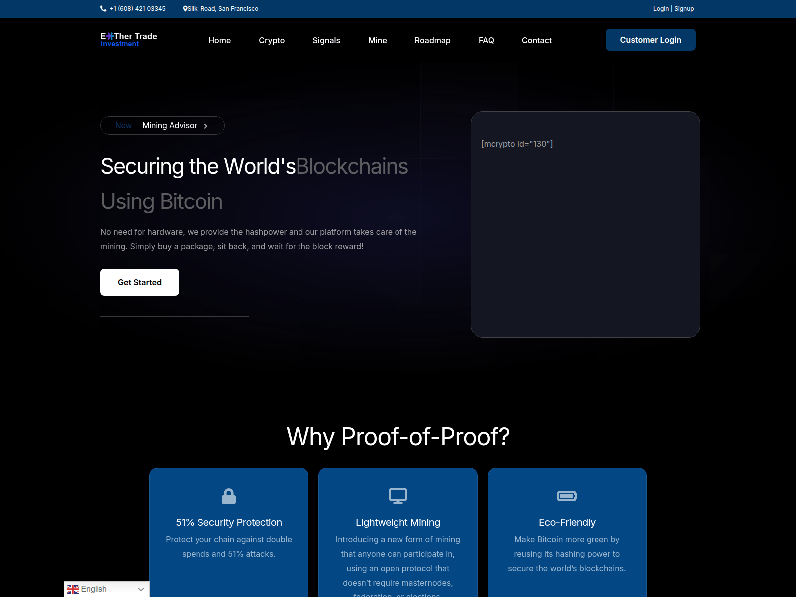 Screenshot of ethertradesinvestment.cc