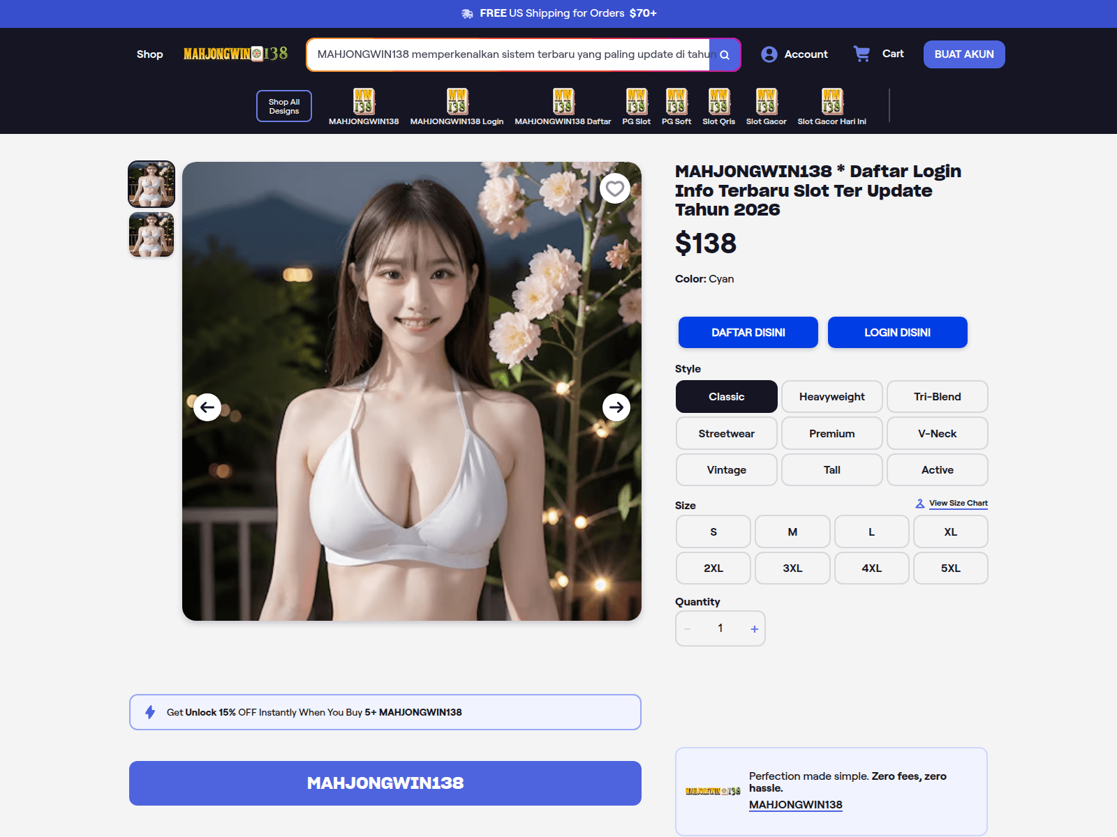 Screenshot of mahjongwin138.org