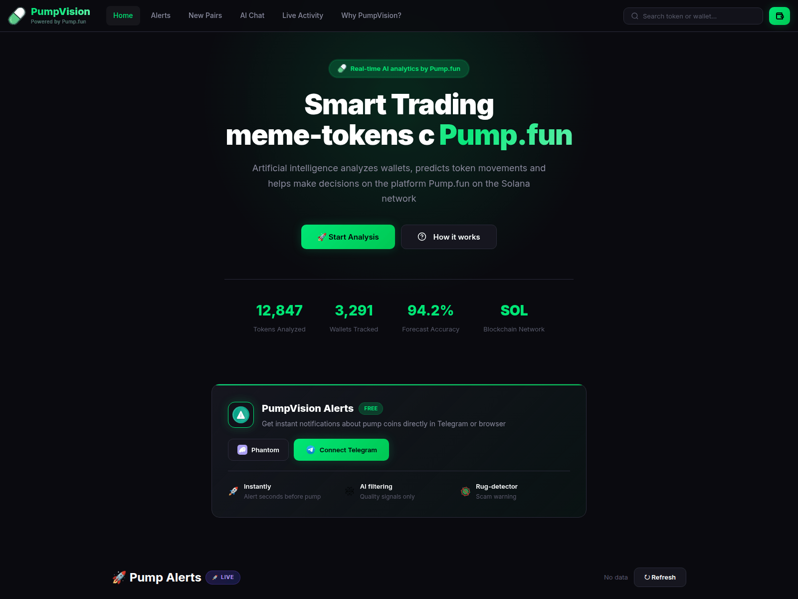 Screenshot of visionpump.click