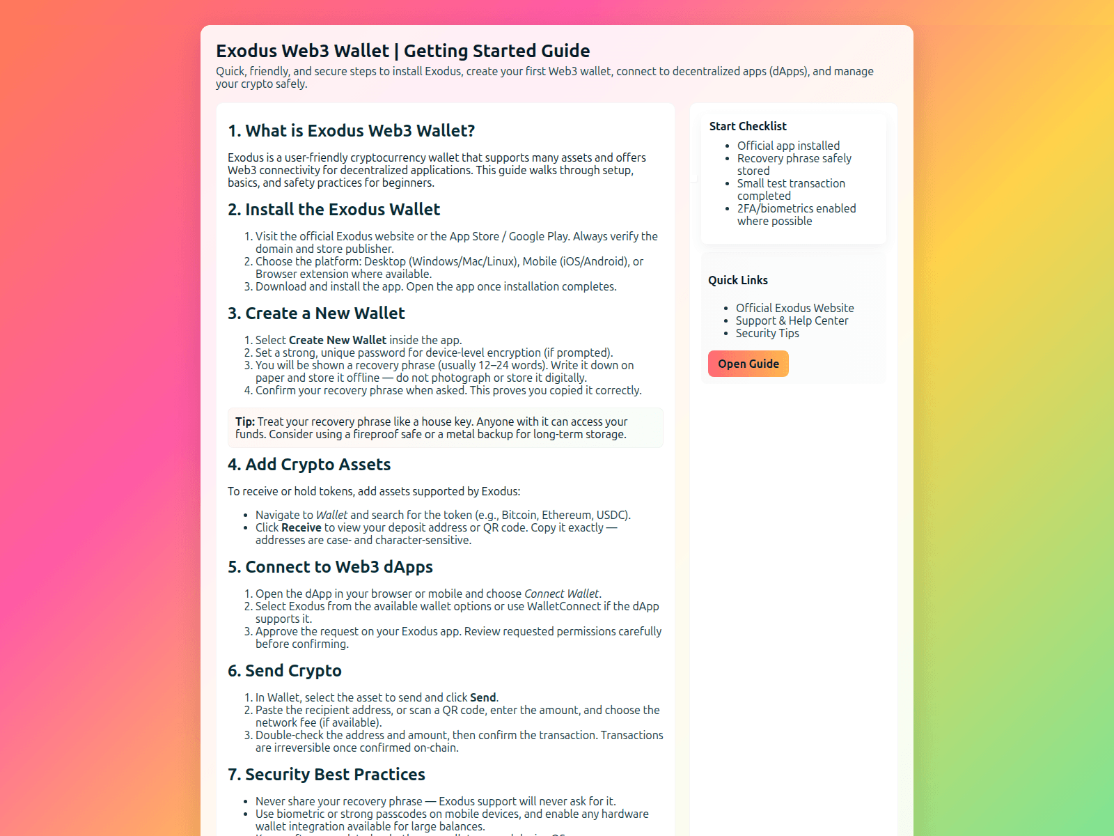 Screenshot of exodus-web3-doc.pages.dev