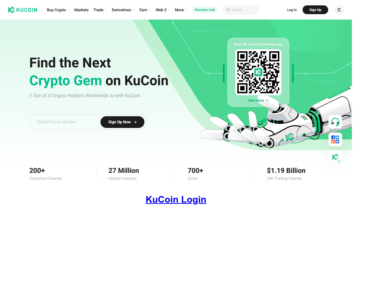 Screenshot of kucoiinnloginn.webflow.io