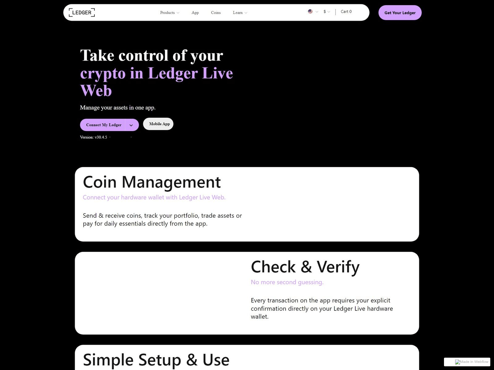 Screenshot of help-start-leddger--usa.webflow.io