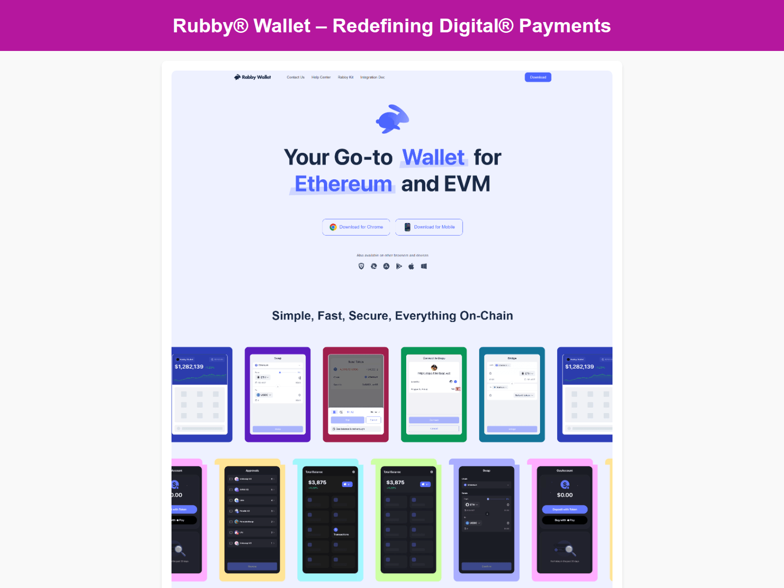Screenshot of walletrubby.pages.dev