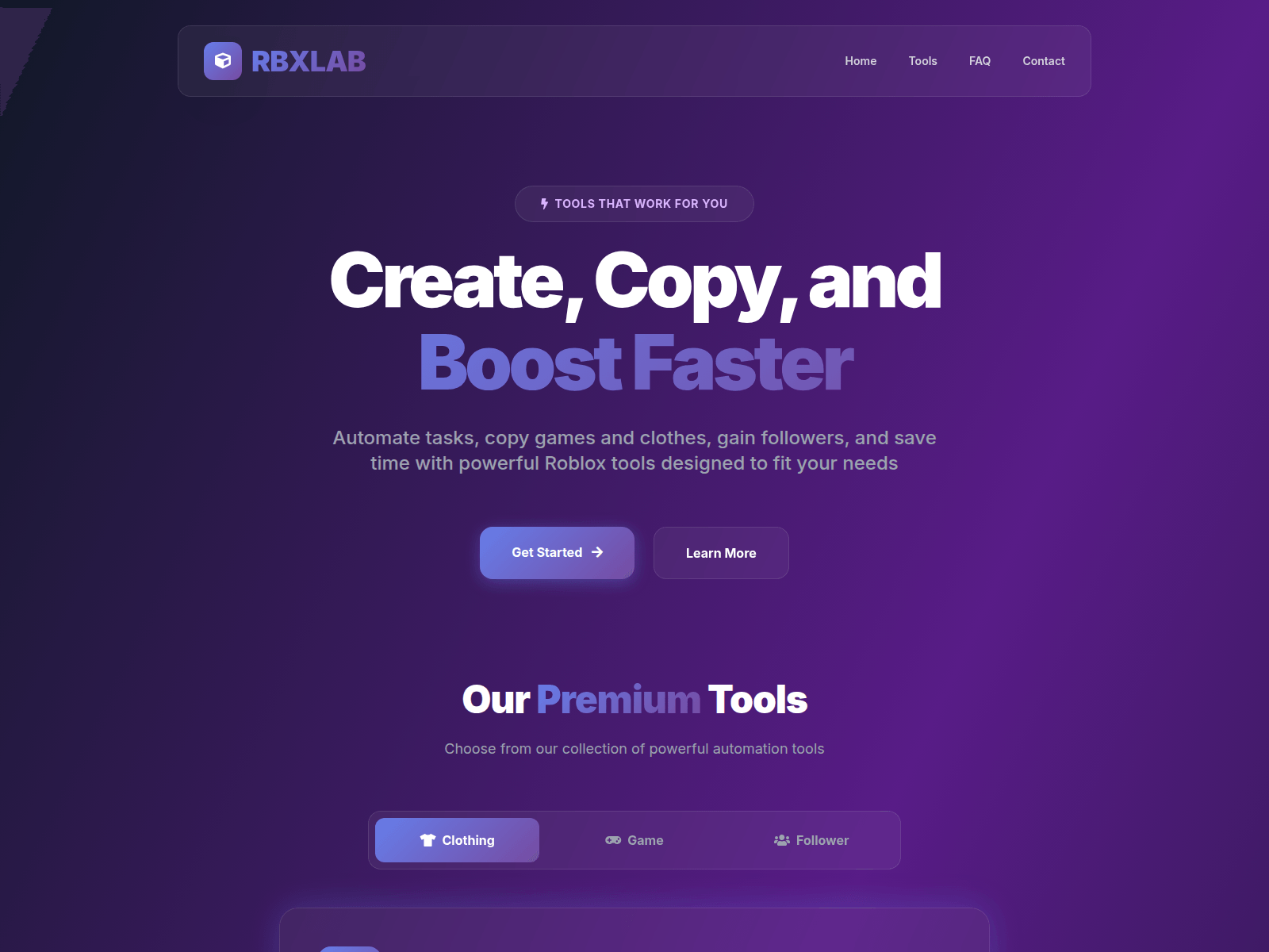 Screenshot of rbxlab.st