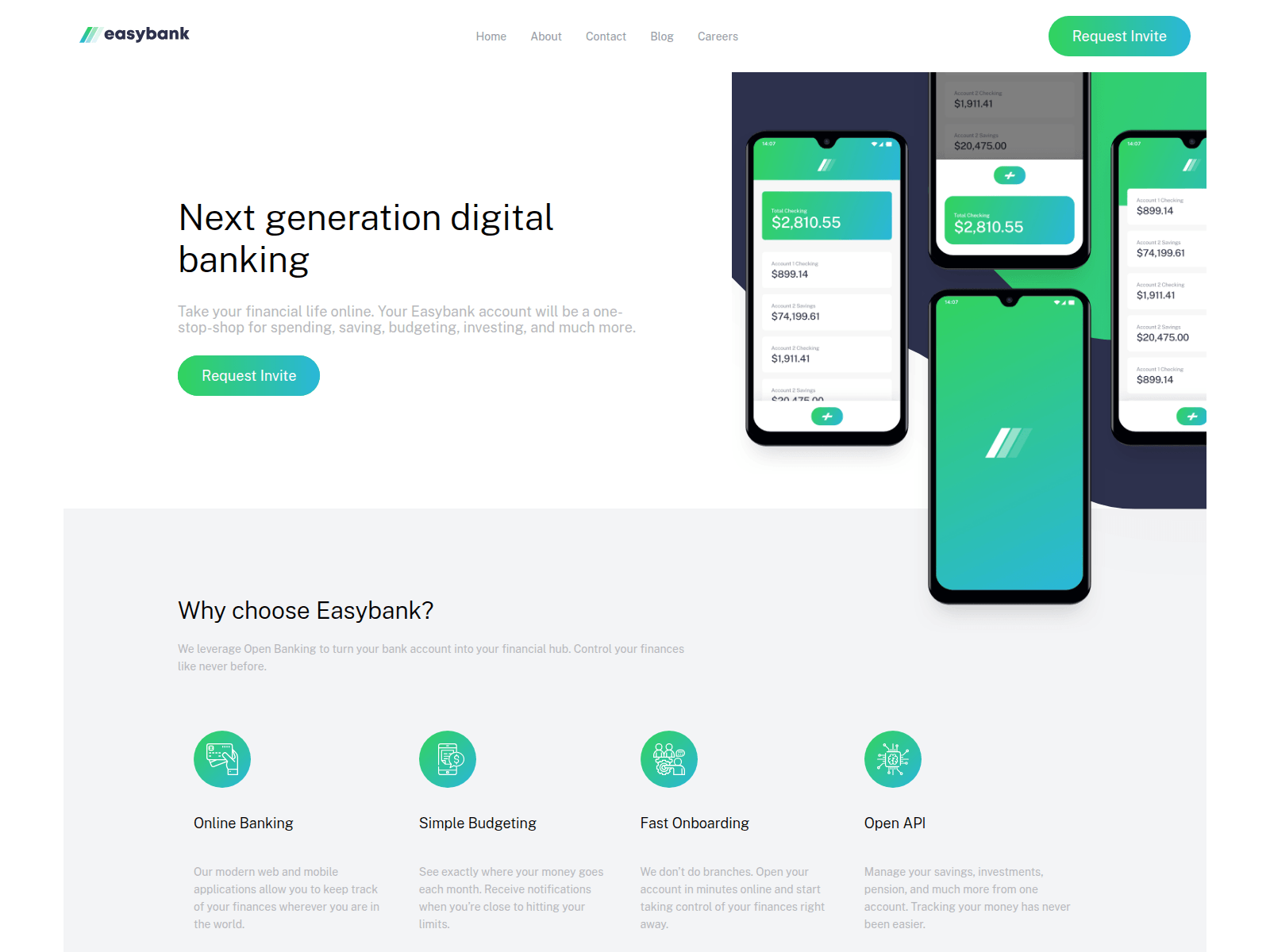 Screenshot of easybank-sand.vercel.app