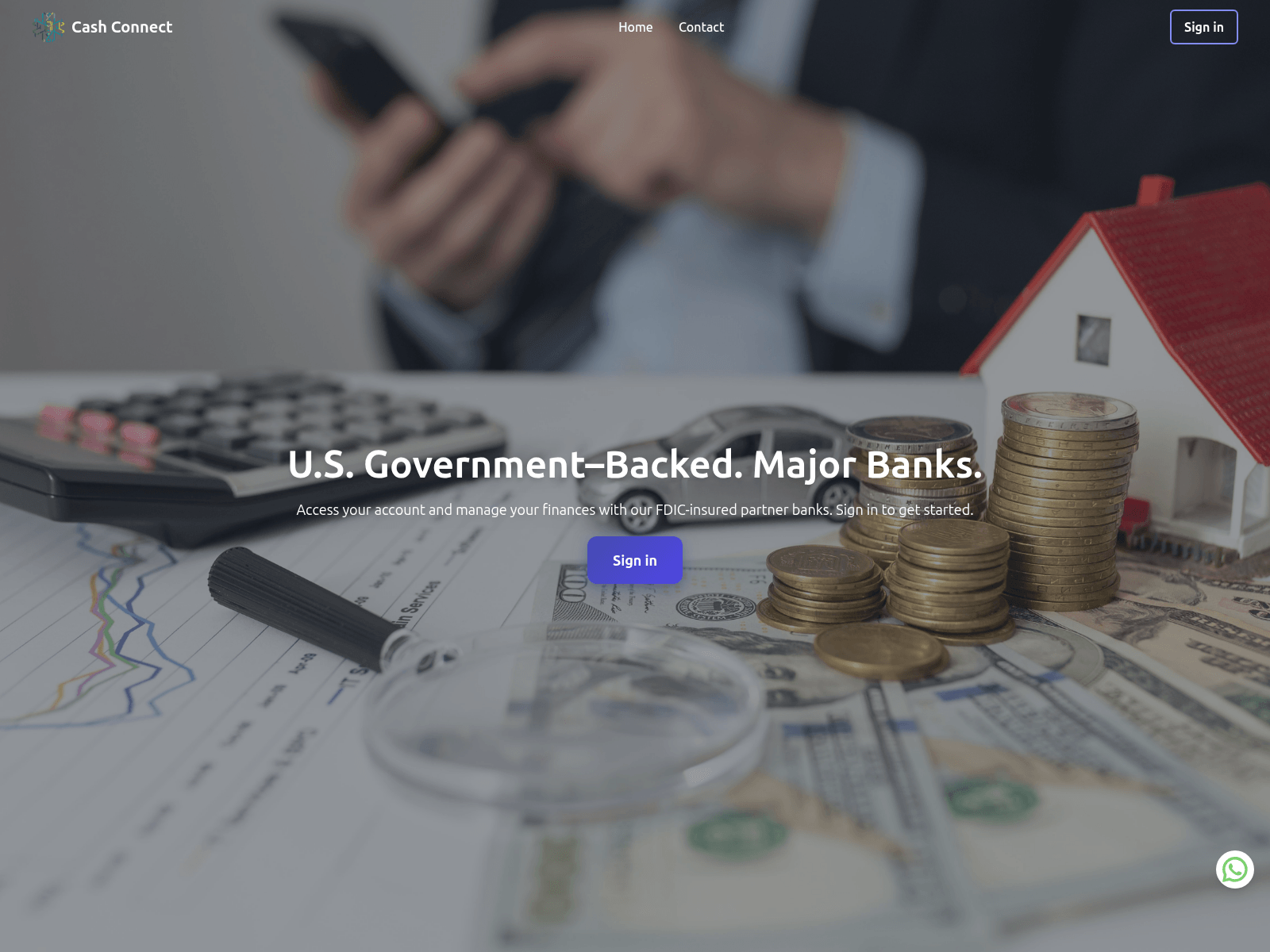 Screenshot of cashconnect.us