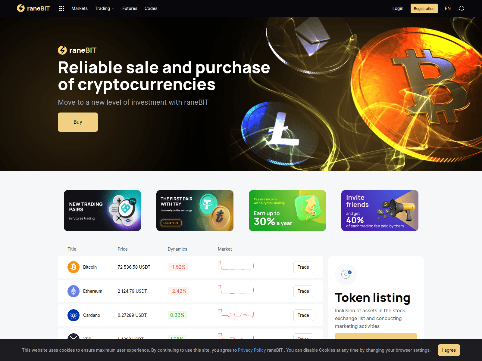 Screenshot of ranebit.com